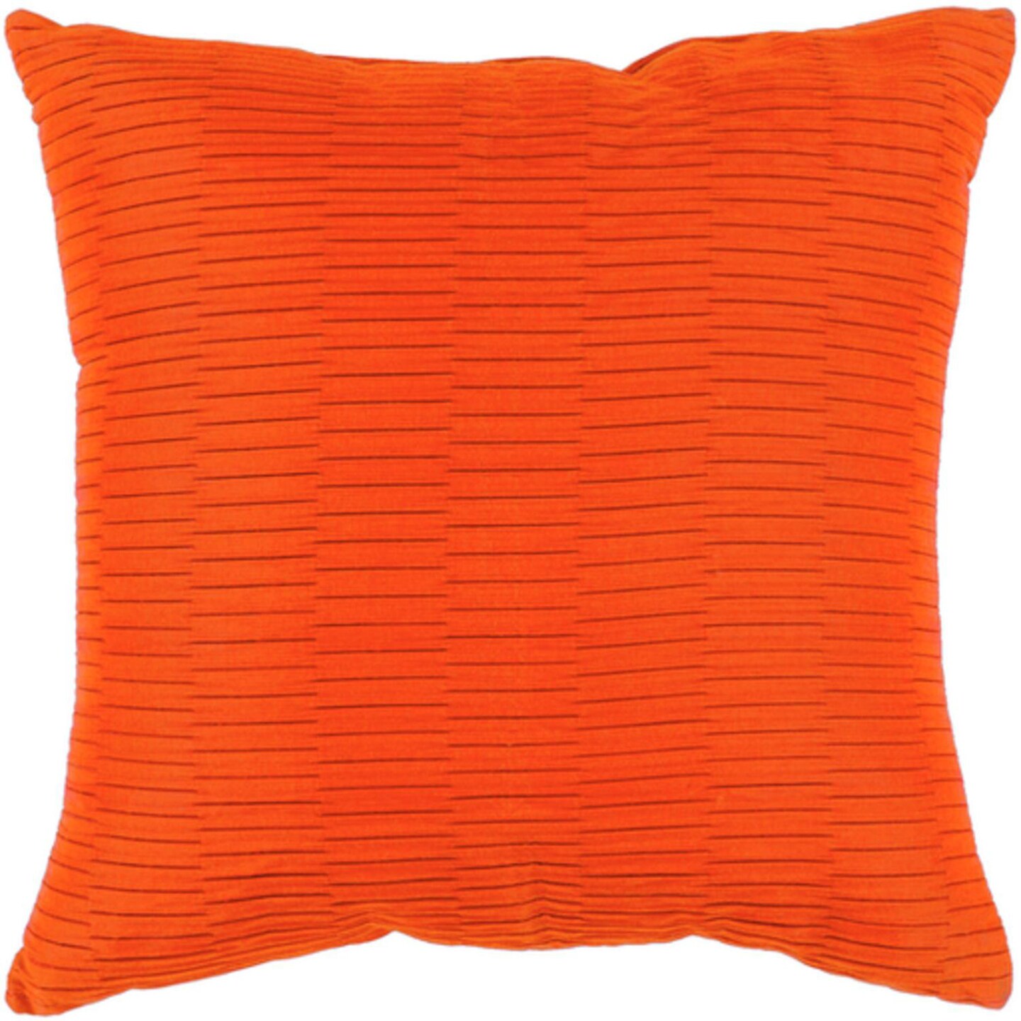 Diva At Home 16" Rust Orange Decorative Square Solid Throw Pillow