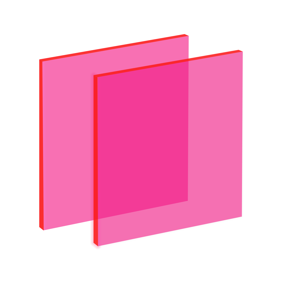 Fluorescent Red-Orange Cast Acrylic Gloss 1/8&#x22; (5&#x22; x 10&#x22;)