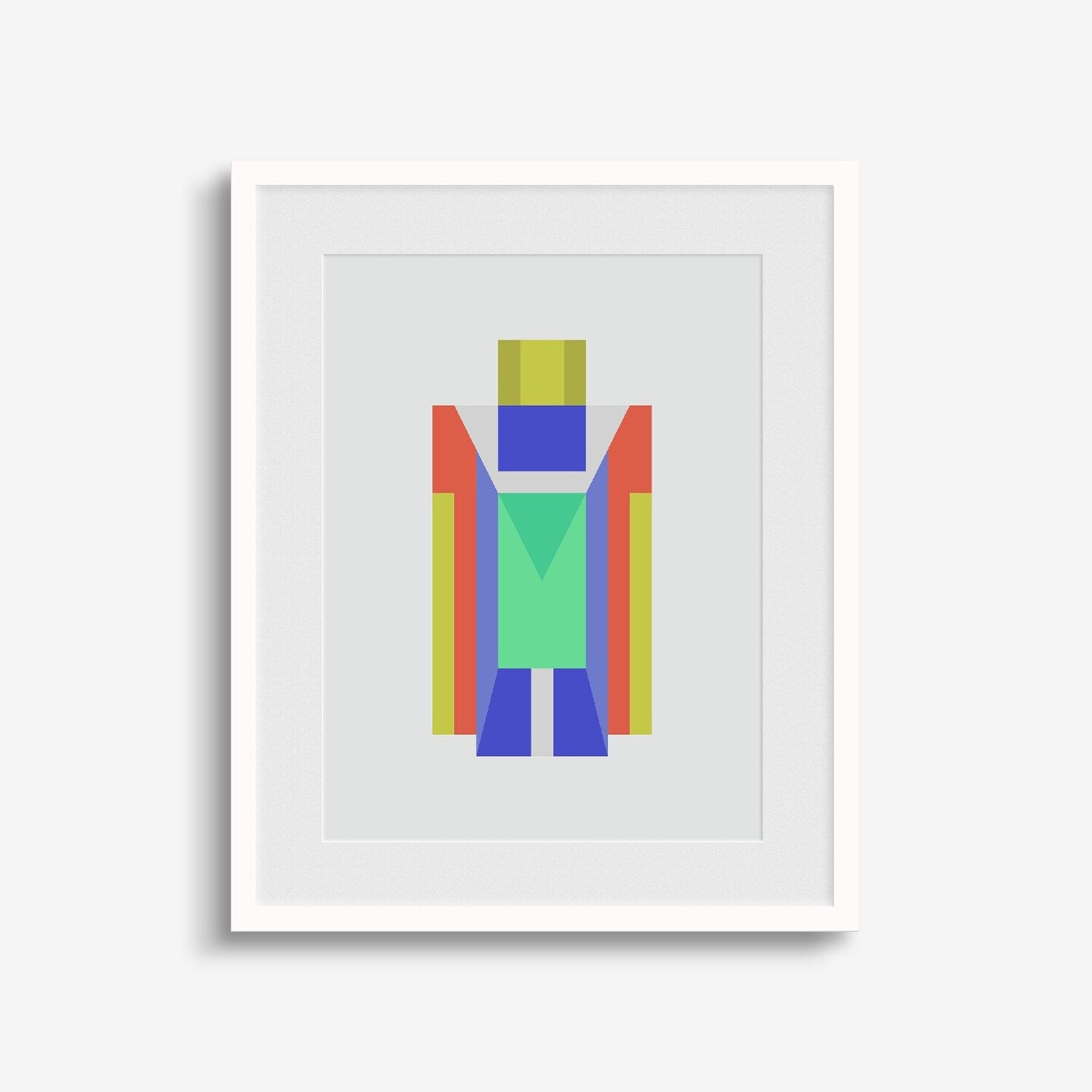 Geo Deco Art Print, Modern Robot Art Michaels