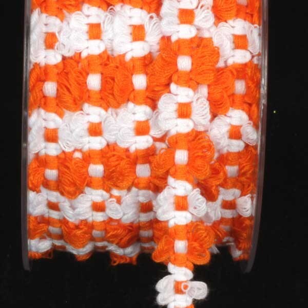 The Ribbon People Orange Sky and White Rococo Craft Trim .625&#x22; x 88 Yards
