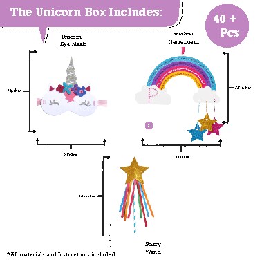 Unicorn Craft kit for 3 to 5 Year olds | 3 Craft Projects | Great Gift for Girls Ages 3,4,5 Years