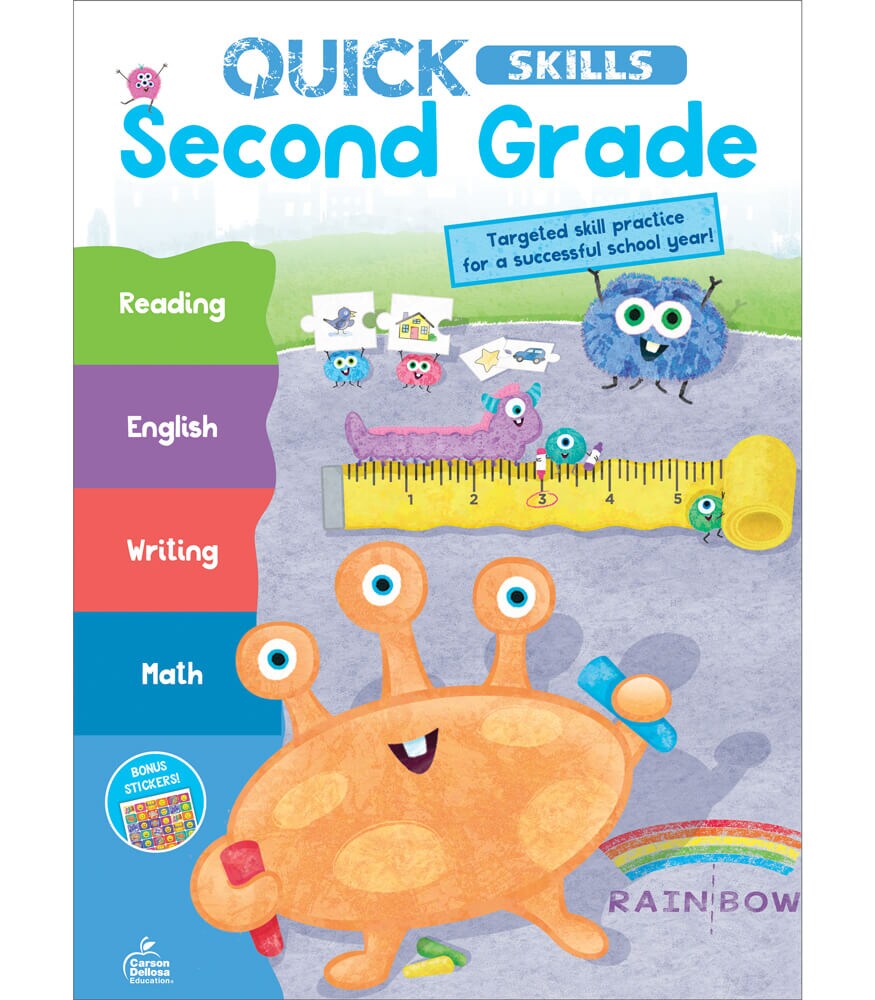 Carson Dellosa Quick Skills 2nd Grade Workbooks All Subjects Reading Comprehension Writing 1130