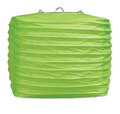 Beistle Club Pack of 24 Light Green Square Paper Lantern Hanging Party Decorations 8