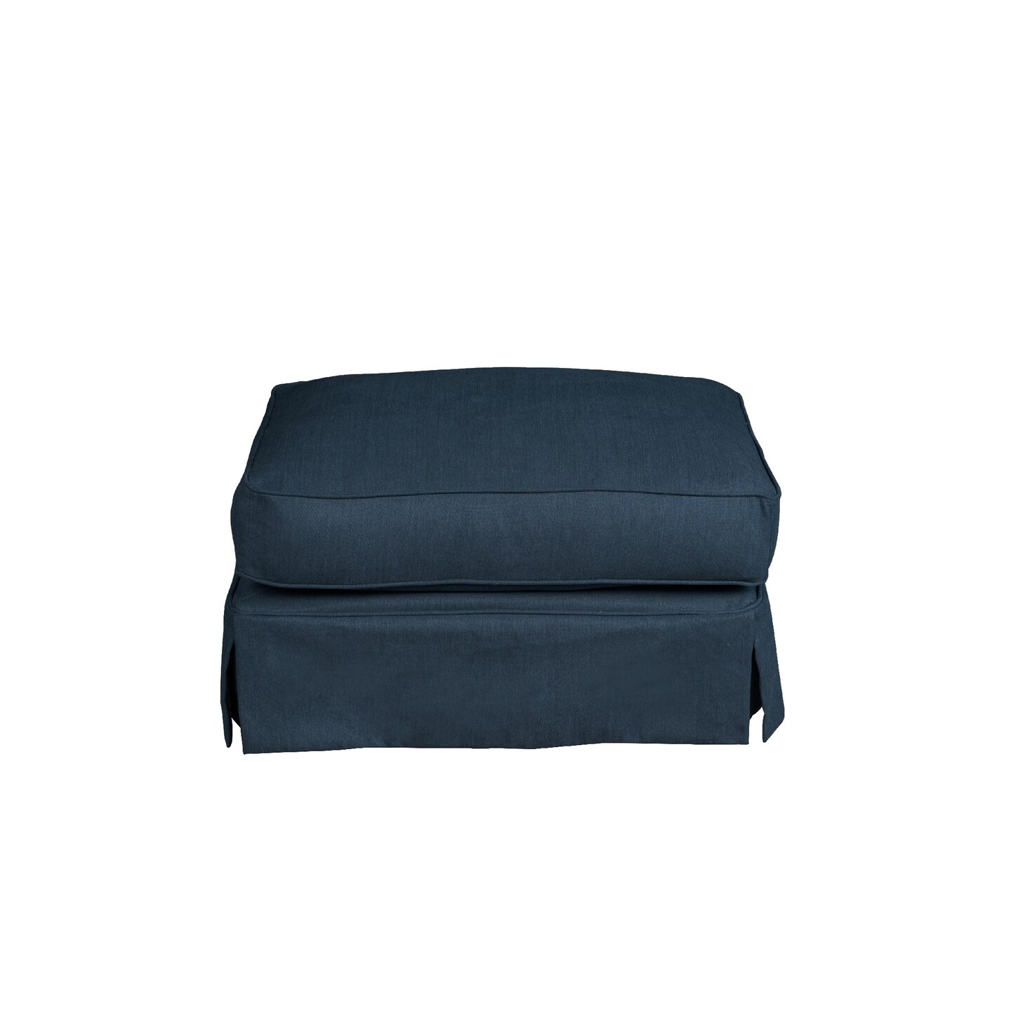 The Hamptons Collection 33&#x22; Navy Blue Fabric Ottoman Slipcover