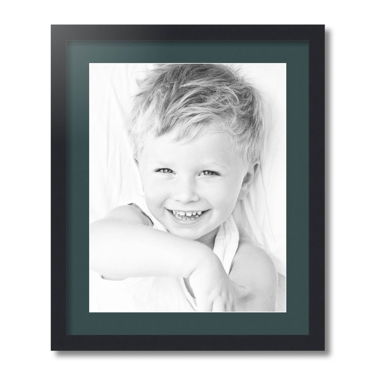 ArtToFrames 19x23" Matted Picture Frame with 15x19" Single Mat Photo Opening Framed in 1.25" Black and 2" Mat (FWM-3926-19x23)