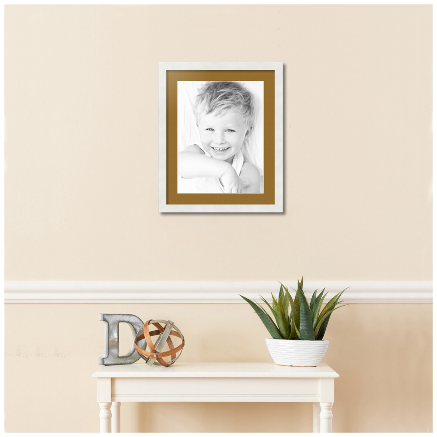 ArtToFrames 17x21" Matted Picture Frame with 13x17" Single Mat Photo Opening Framed in 1.25" White and 2" Mat (FWM-3966-17x21)