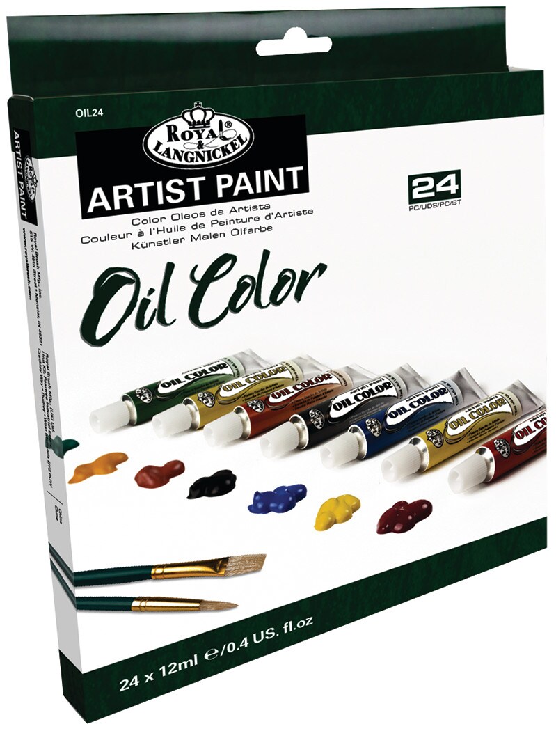 Lot De 12 Pastels à L'huile Royal Brush - Multicolores, 8.2 Cm - Pour Artistes Débutants Ou Confirmés