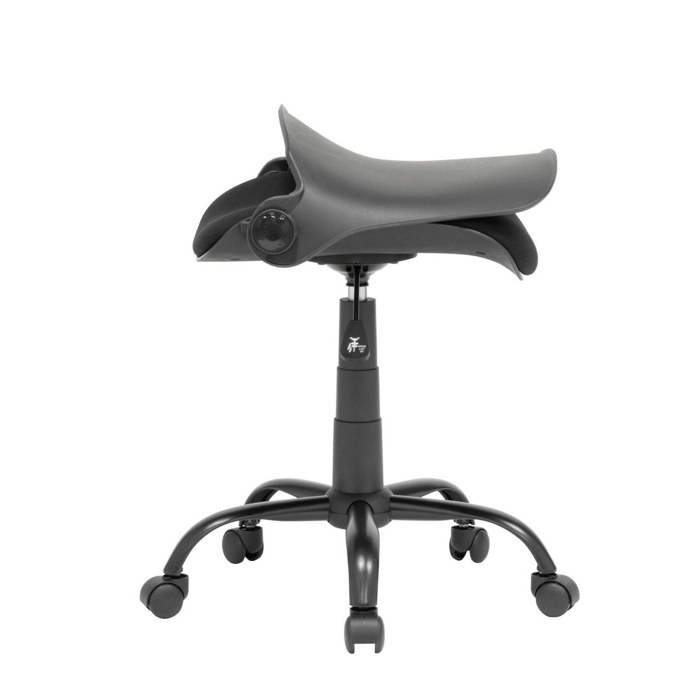 Folding Back Modern Swivel Office Task Chair - Black, Black