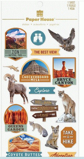 Paper House National Parks 3-D Stickers