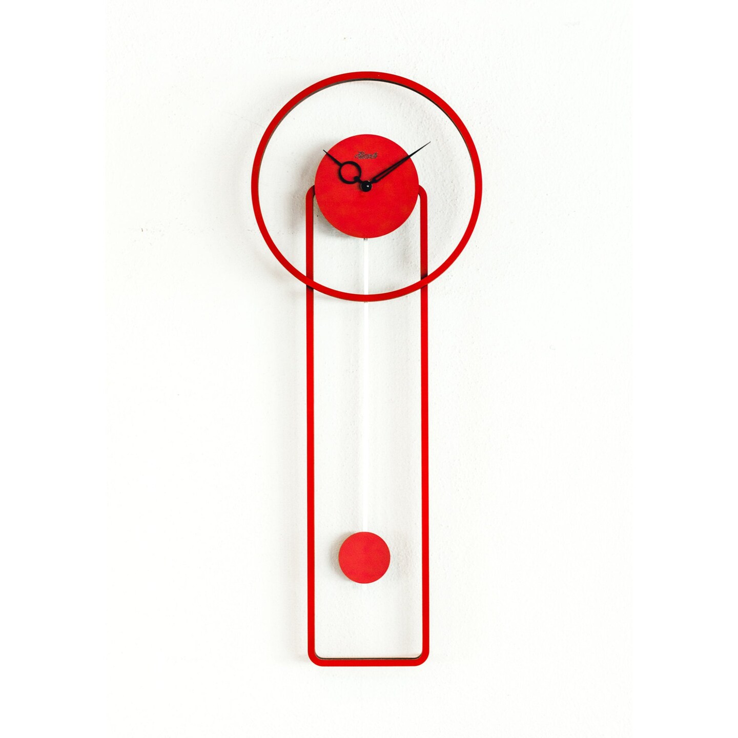 Hermle 27" Red and Black Modern Pendulum Wall Clock | Michaels