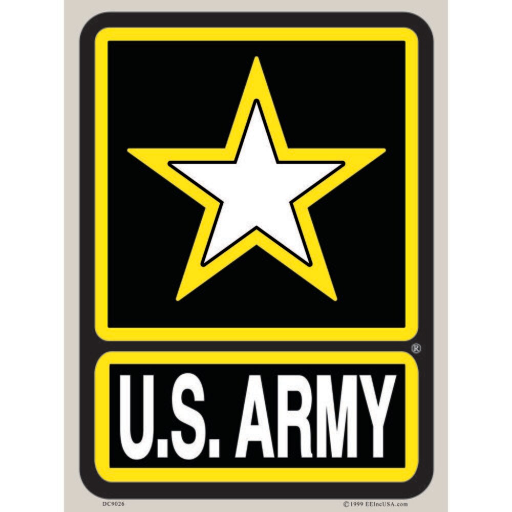 Patriotic US Army Sticker (12&#x22;)