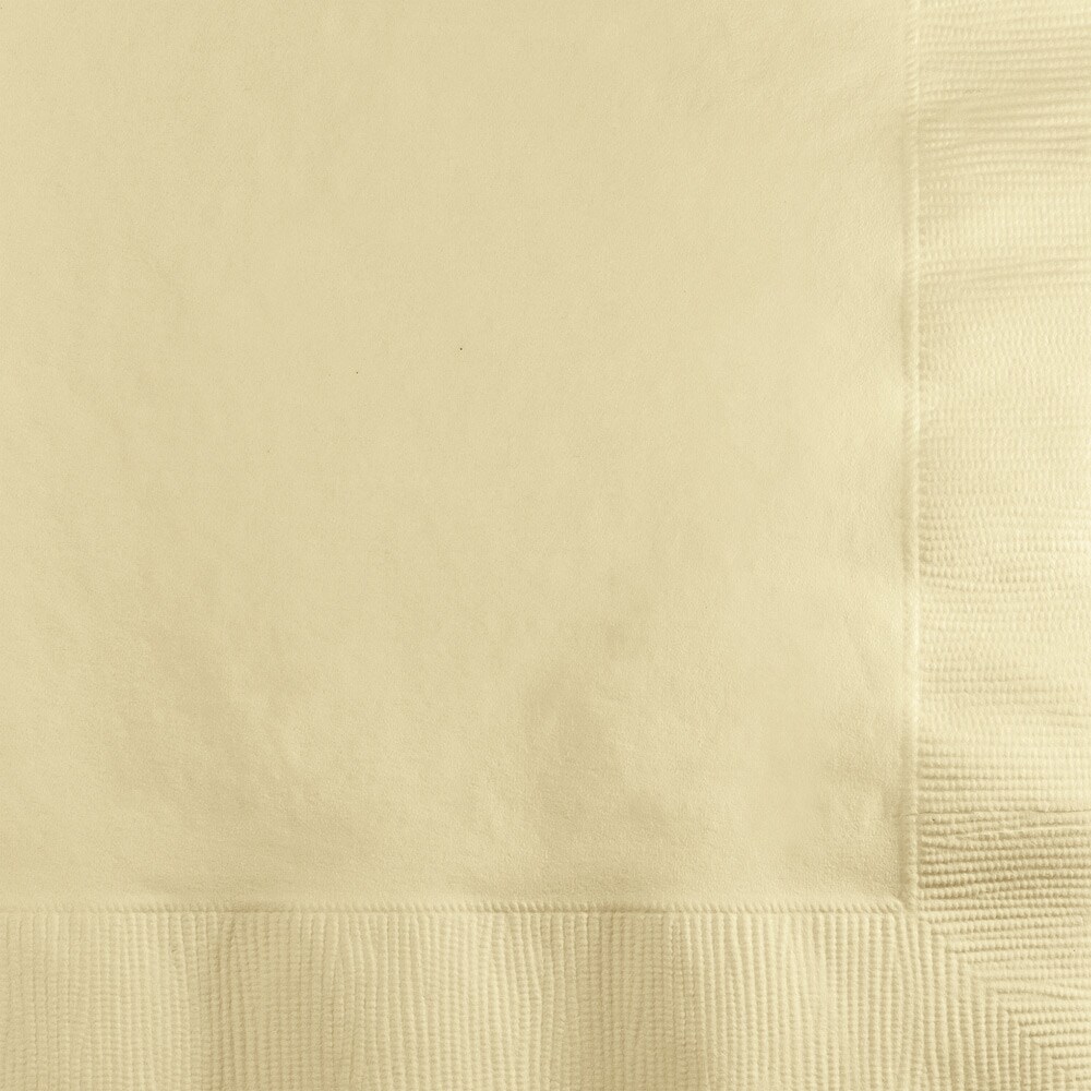 Party Central 2-Ply Disposable Party Beverage Napkins - 5" - Cream - Club Pack of 600