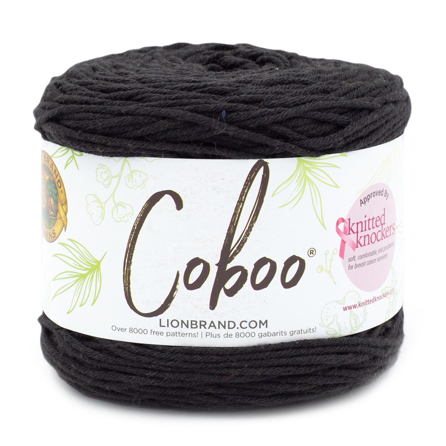 Lion Brand Coboo Yarn-Coal