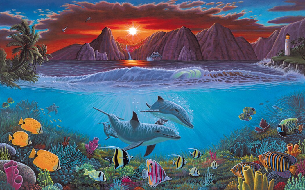 Royal Brush Adult Painting by Numbers Kit, Ocean Life
