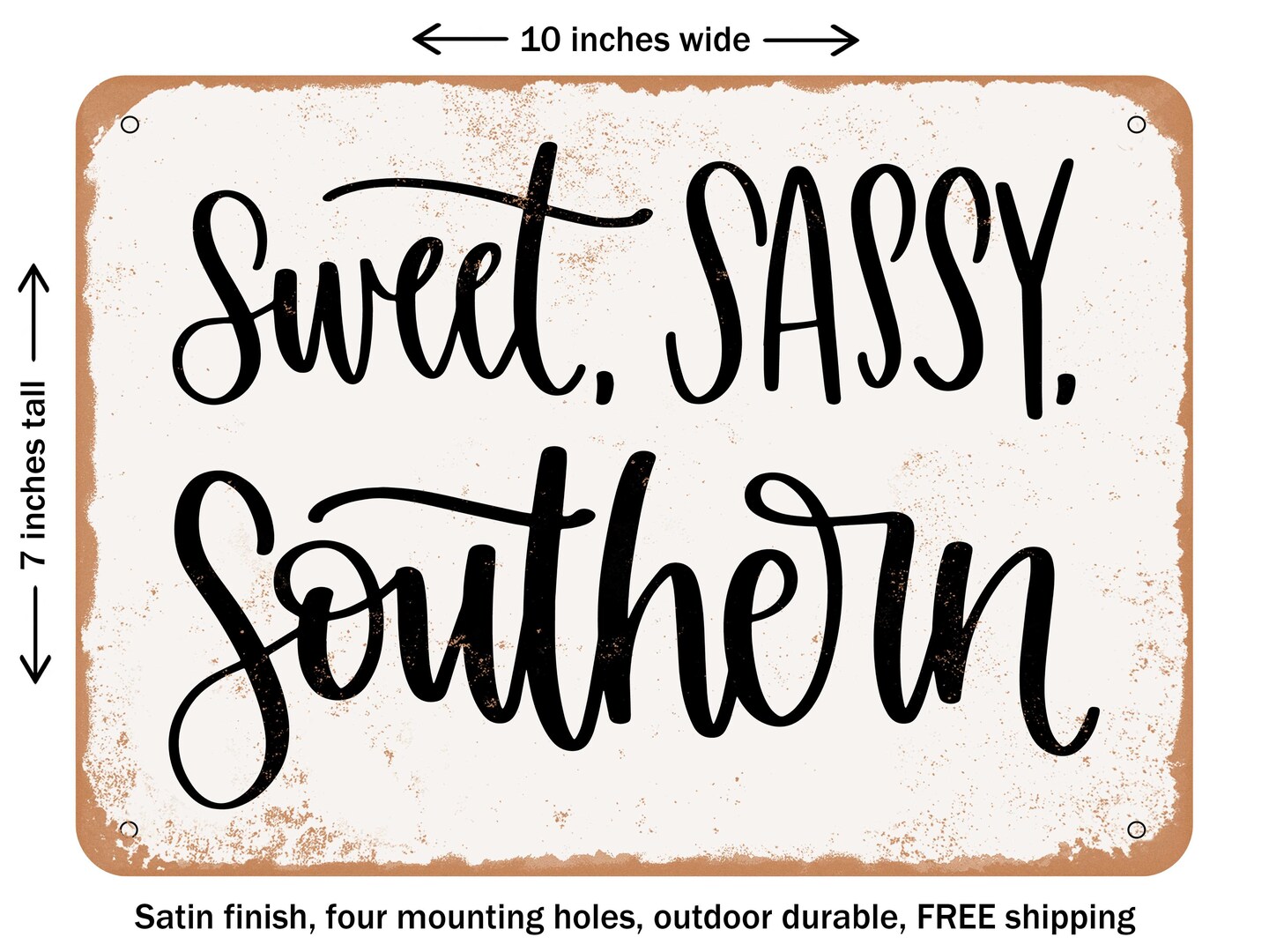 Decorative Metal Sign Sweet Sassy Southern Vintage Rusty Look Michaels 4952