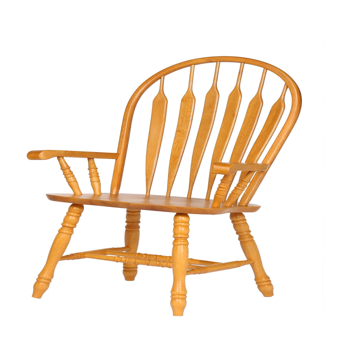 The Hamptons Collection 41&#x201D; Beige Comfort Dining Arm Chair in Light Oak Finished