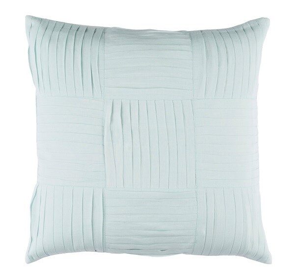 Tiwari Home 18&#x22; Pastel Green Decorative Square Woven Throw Pillow - Down Filler