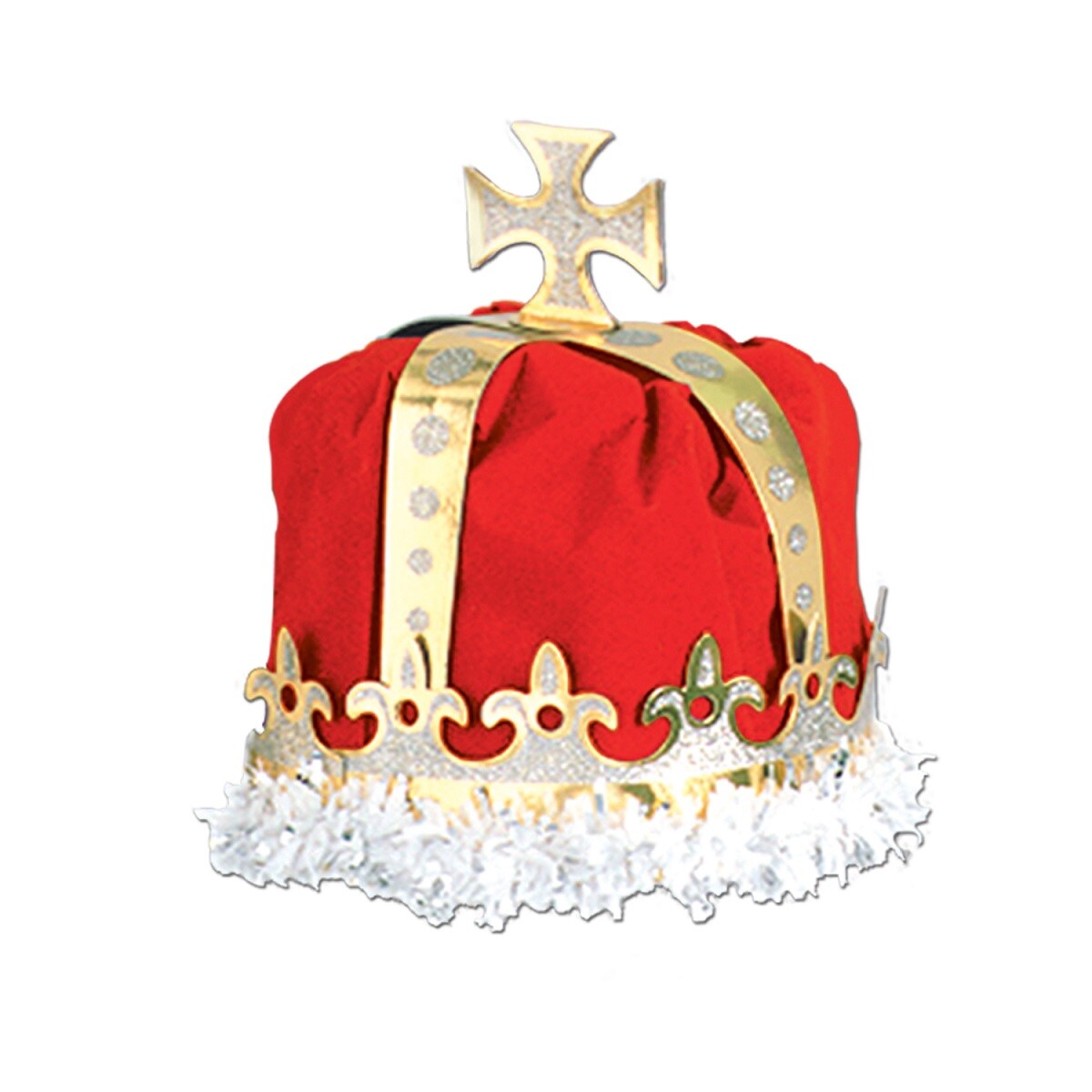 Beistle Club Pack of 12 Red Royal King&#x27;s Crown Party Hats