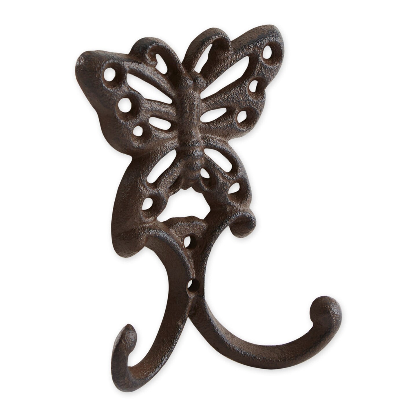 Accent Plus Home Decorative Cast Iron Butterfly Wall Hooks - Set of 2