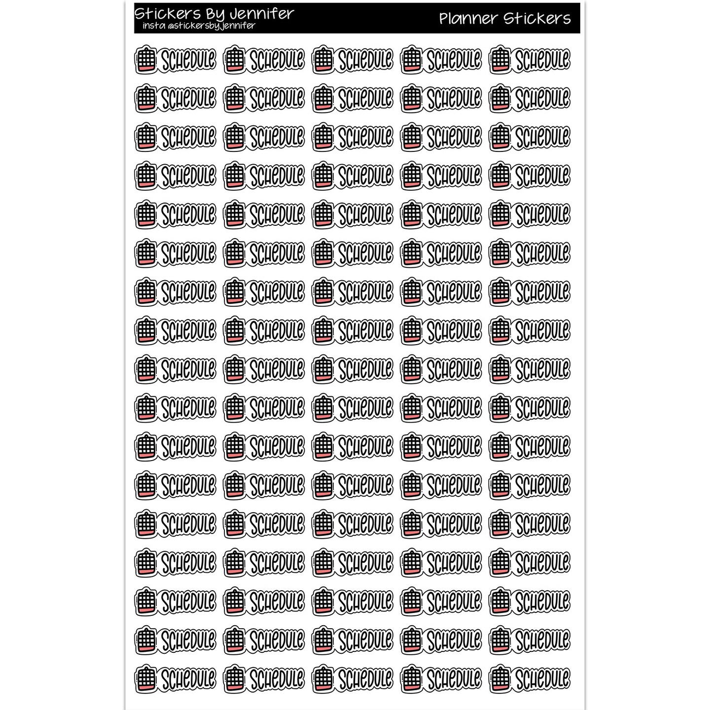 Schedule Planner Stickers