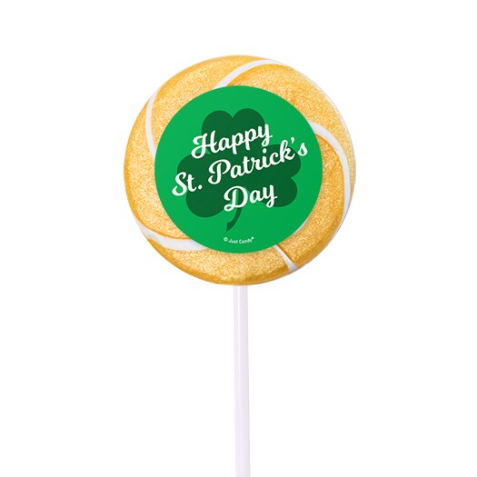 24ct St. Patrick&#x27;s Day Lollipops Candy Party Favors (24 Pack) - Clover - by Just Candy
