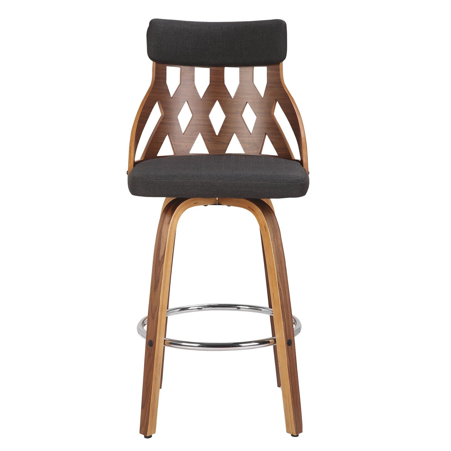 York Mid-Century Modern 26&#x22; Counter Stool in Walnut