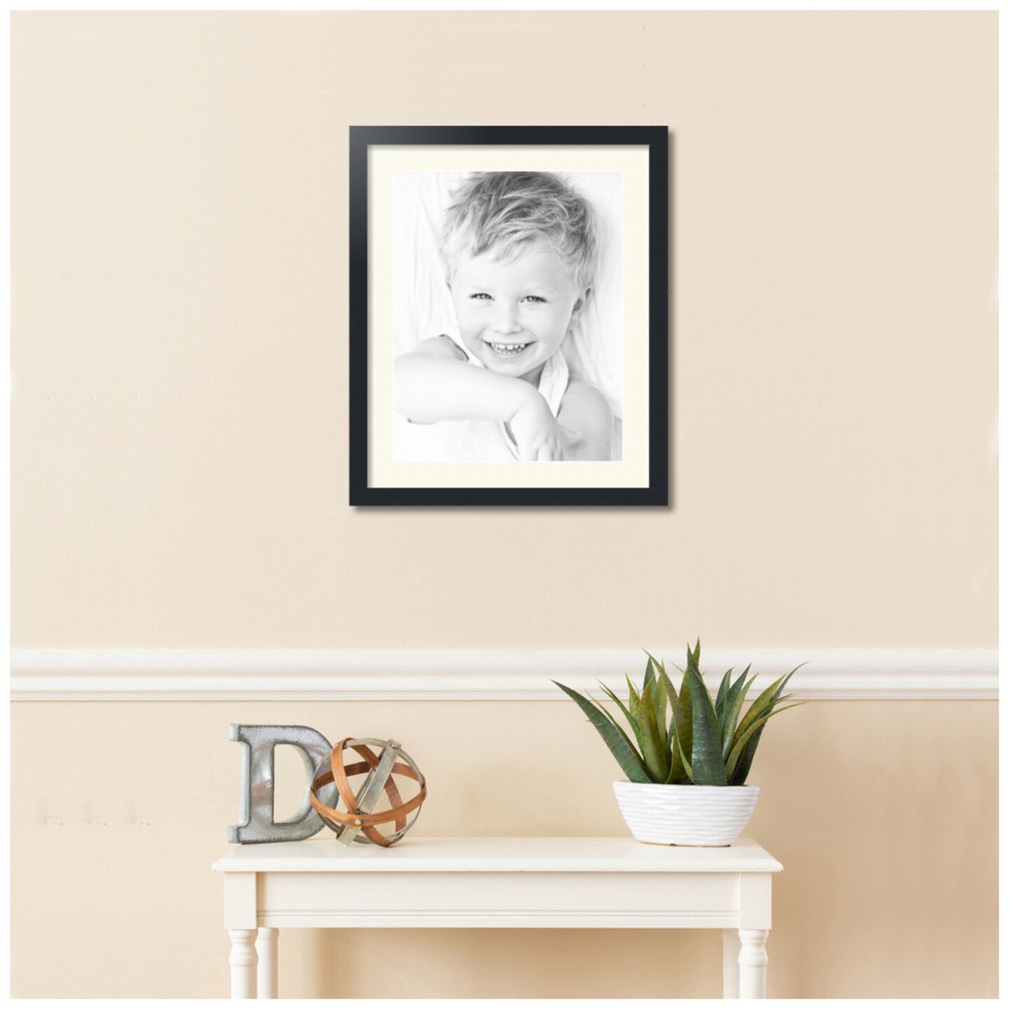 ArtToFrames 19x23" Matted Picture Frame with 15x19" Single Mat Photo Opening Framed in 1.25" Black and 2" Mat (FWM-3926-19x23)
