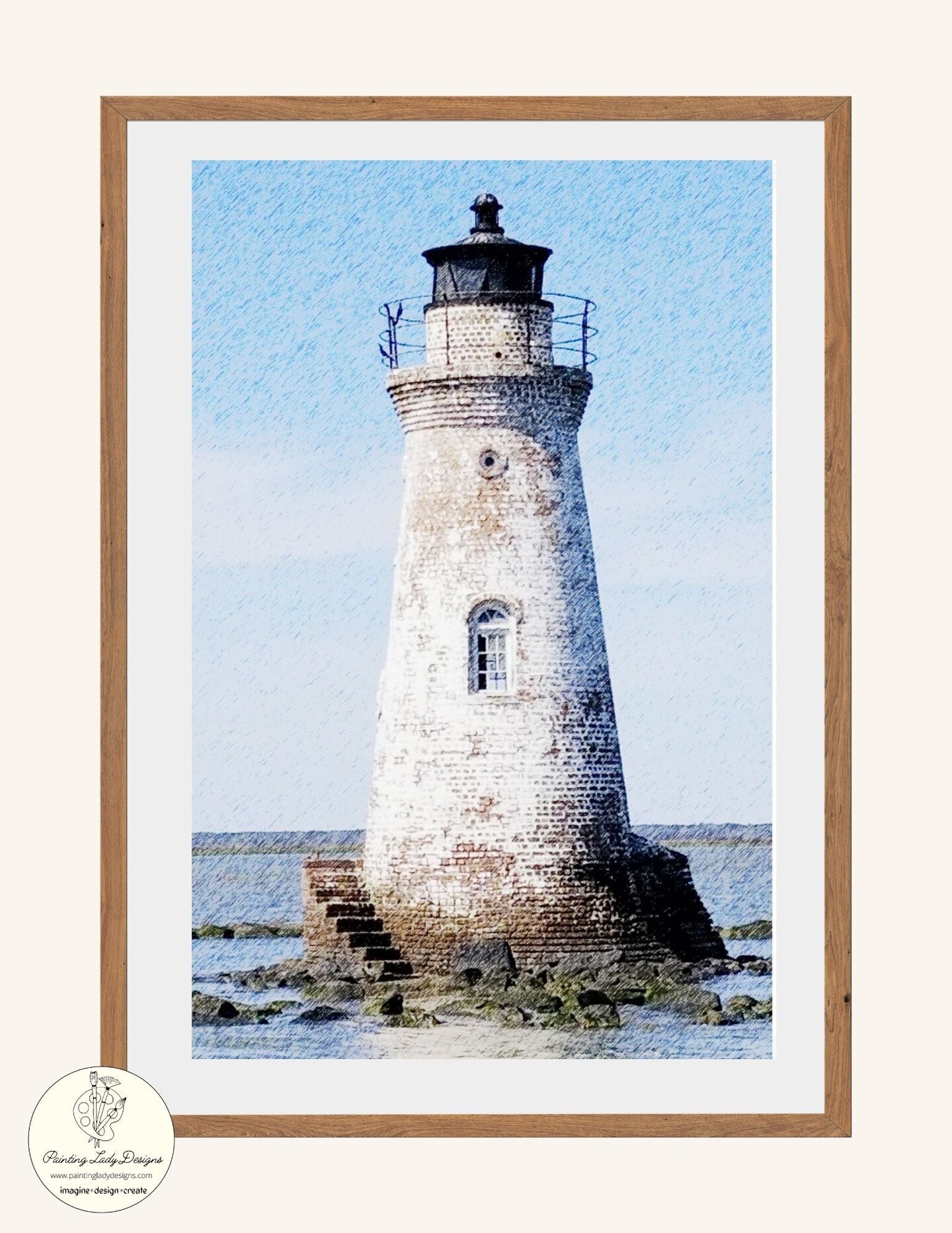 Tybee Island Lighthouse  Art paper for Decoupage and Mixed Media