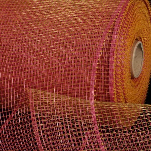 The Ribbon People Golden Burgundy Decorating Mesh Craft Ribbon 6.5&#x22; x 80 Yards