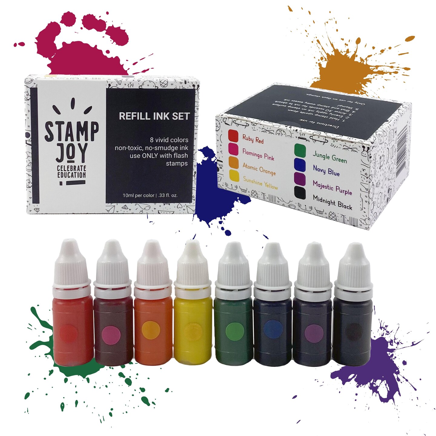 Stamp Joy - Premium Refill Ink for Self Inking Stamps and Stamp