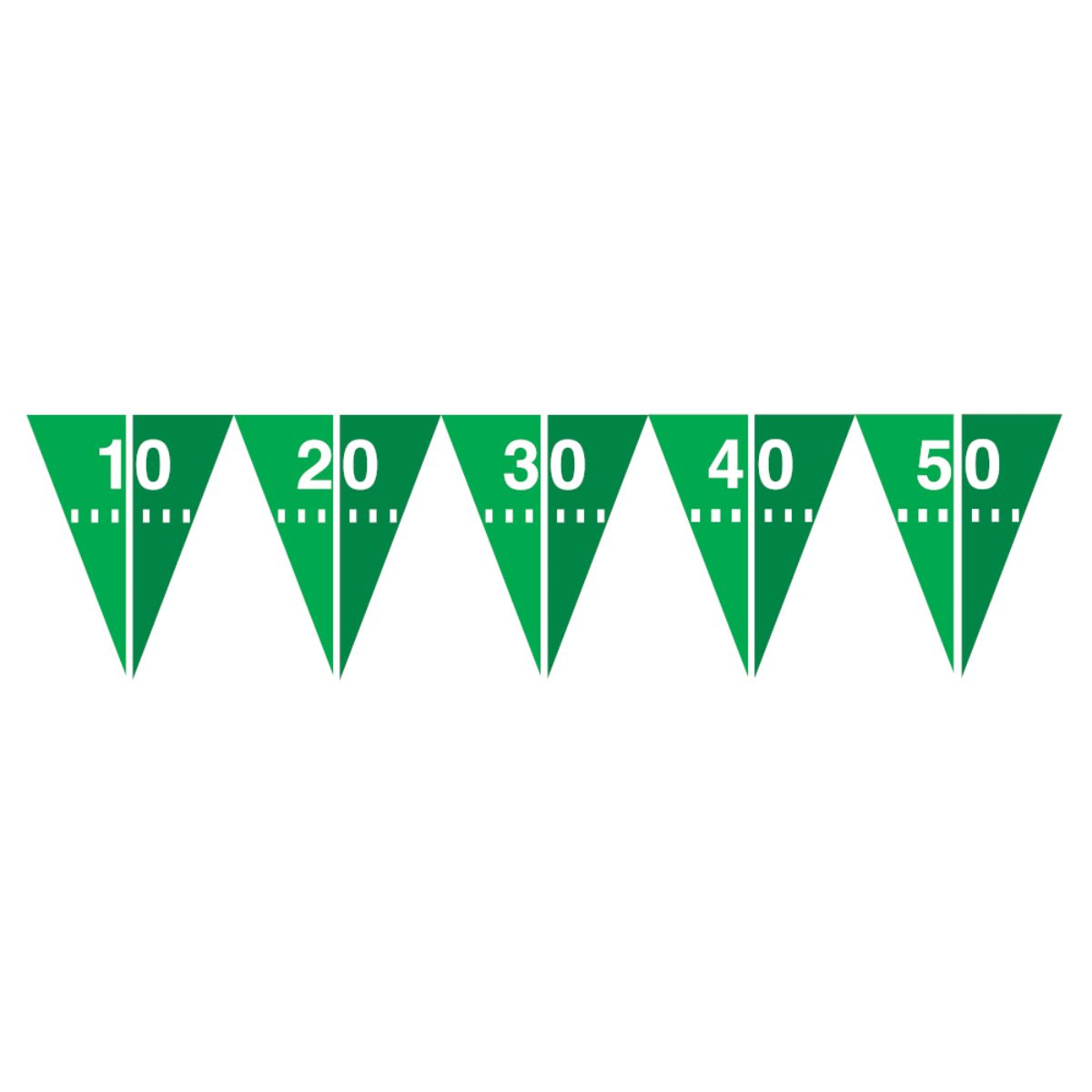 Party Central Club Pack of 12 Green Football Field Yard Line Flag Party Banners 10.5&#x27;