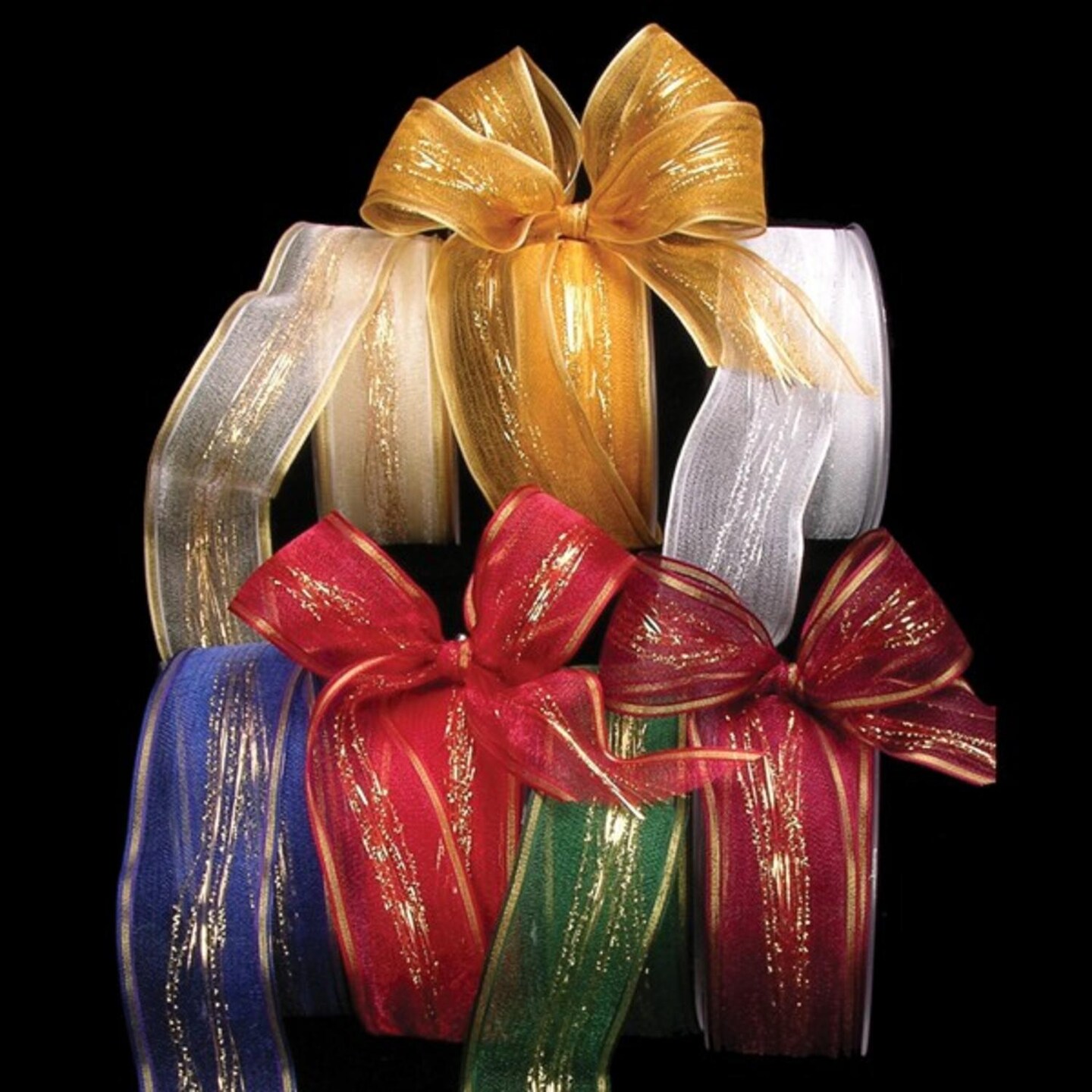 The Ribbon People Sheer Green Kasperl Woven Wired Craft Ribbon 1.5&#x22; x 25 Yards