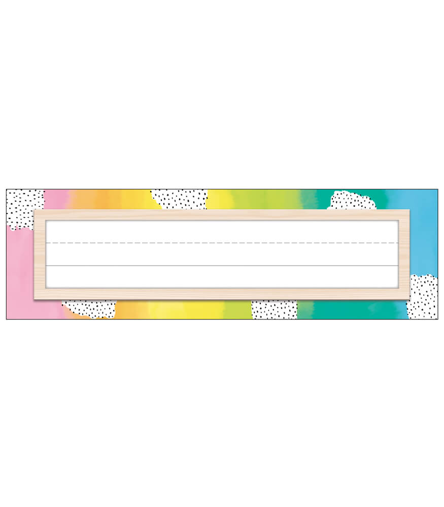 600 Pcs Polka Dot Name Tag Stickers Colorful Border Name Labels Kids Name  Stickers Self Adhesive Classroom Labels School Subject Labels for Home