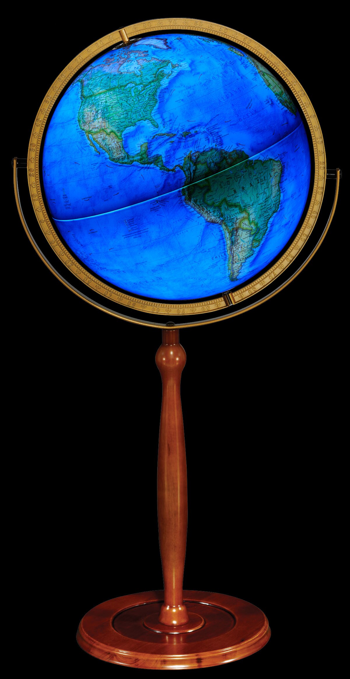 National Geographic Chamberlin 16&#x22; Blue Ocean Illuminated World Globe