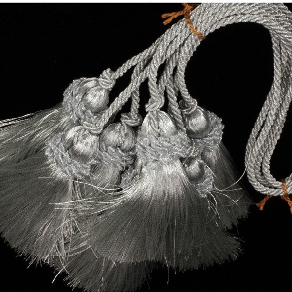 The Ribbon People Pack of 5 Large Shimmering Metallic Silver Tassels 3&#x22;