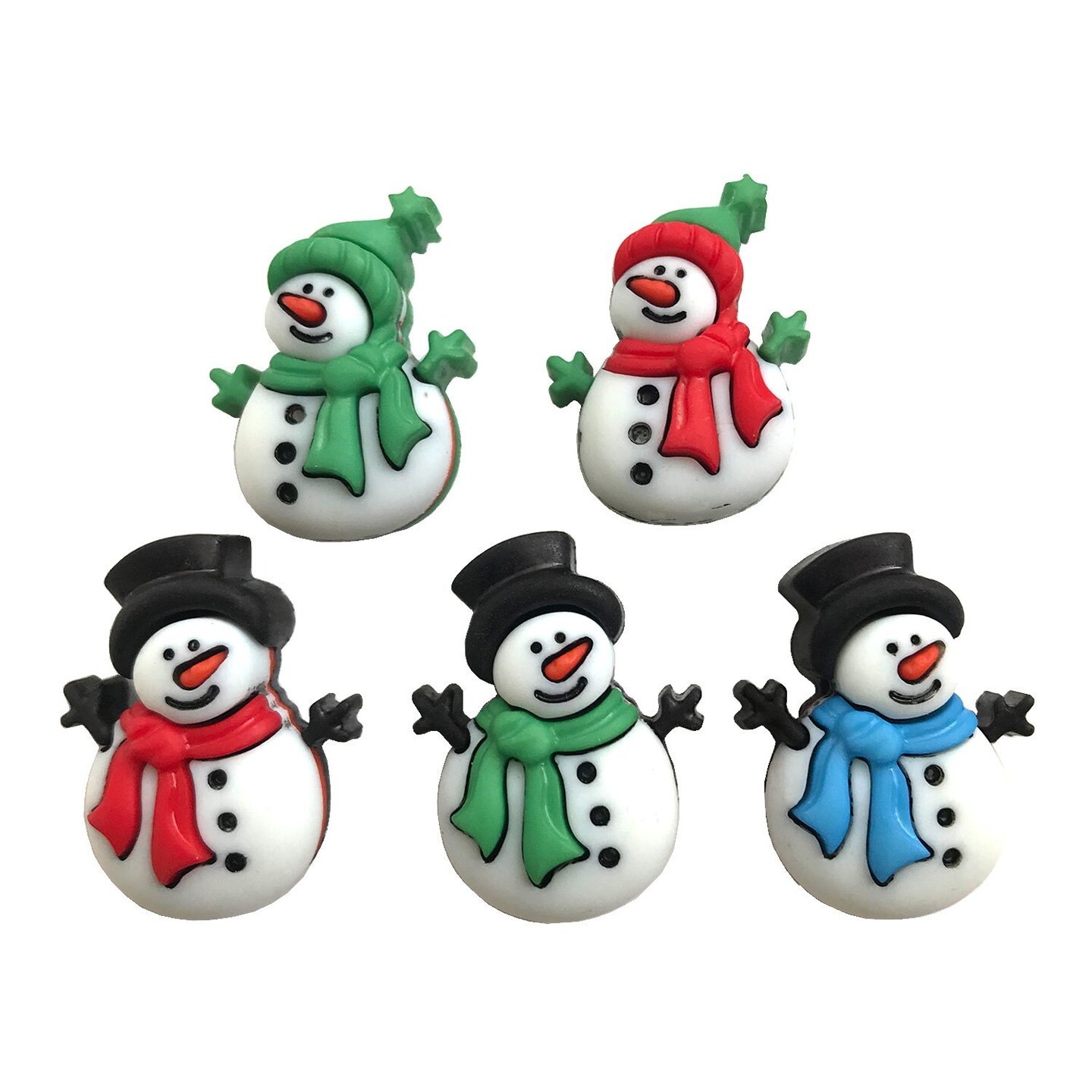 Buttons Galore Jolly Snowmen Buttons - 15 Sewing &#x26; Craft Buttons
