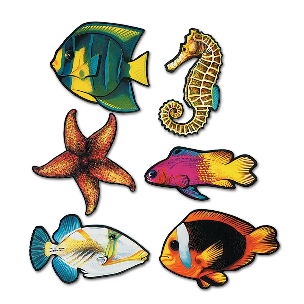 Beistle Club Pack of 72 Yellow and Blue Under the Sea Tropical