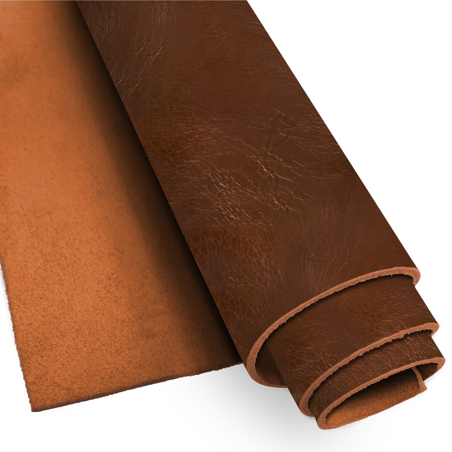European Leather Work Buffalo Hide 8-10 oz (3-4mm) | Pre-Cut Full Grain Leather for Tooling, Stamping, Molding, Engraving