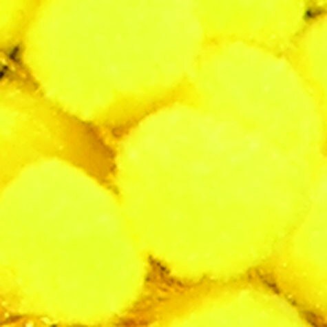 The Ribbon People Club Pack of 24 Yellow Wire Tie Pon Pon Craft Ribbon 12&#x22;