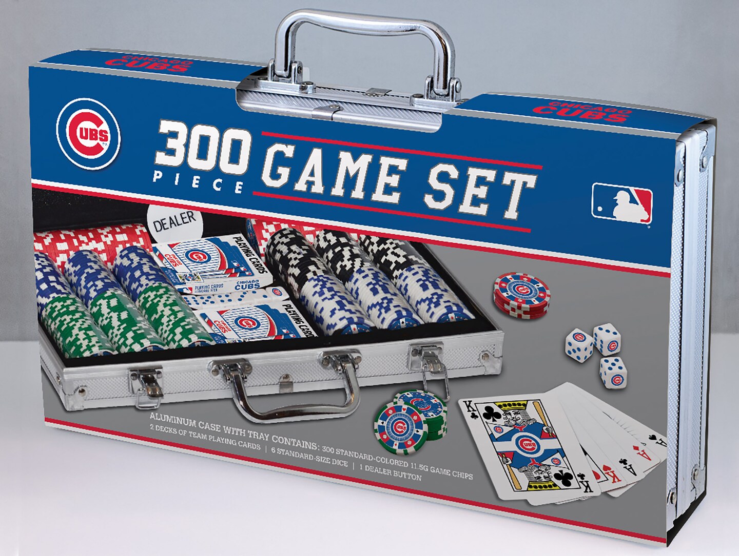 MasterPieces Casino - MLB Chicago Cubs - 300 Piece High Quality Poker Chip Set with Carrying Case
