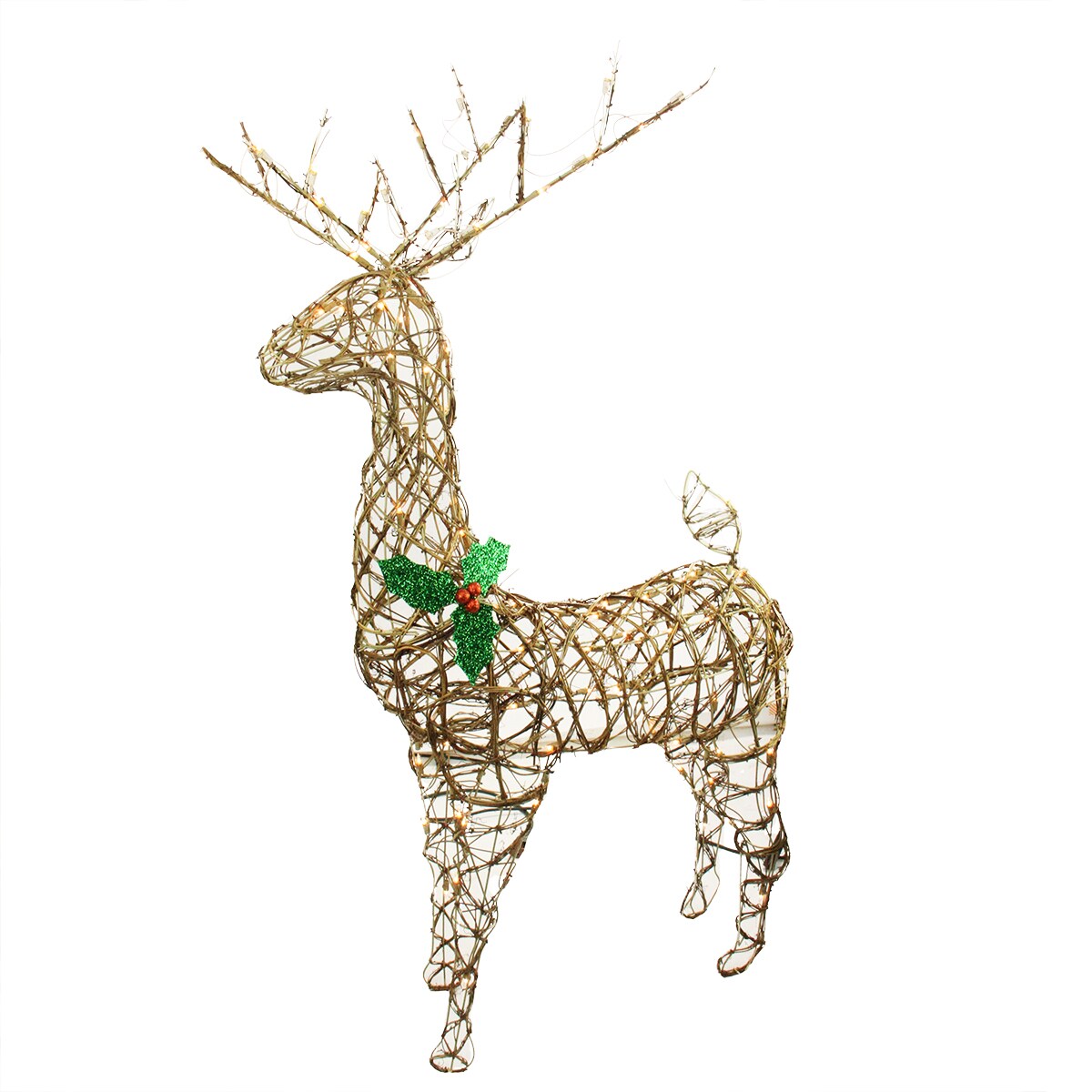 Northlight 57" Lighted Standing Grapevine Reindeer Outdoor Christmas Decoration