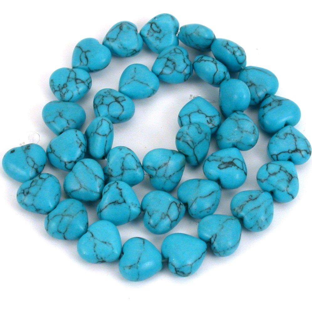 8 Strands Synthetic Turqoise Beads Various Shapes &#x26; Sizes