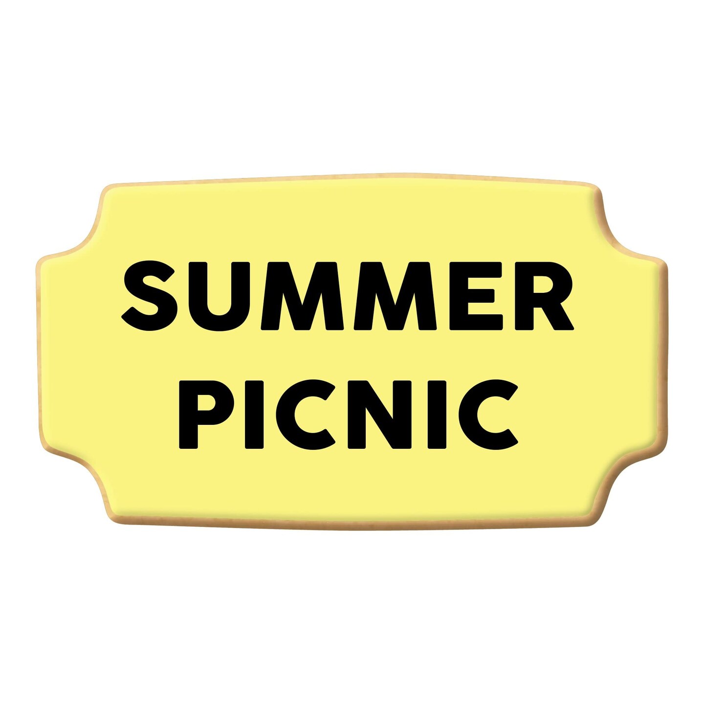 Ticket Plaque Cookie Cutter 3.75 in B1567, CookieCutter.com, Tin Plated Steel, Handmade in the USA
