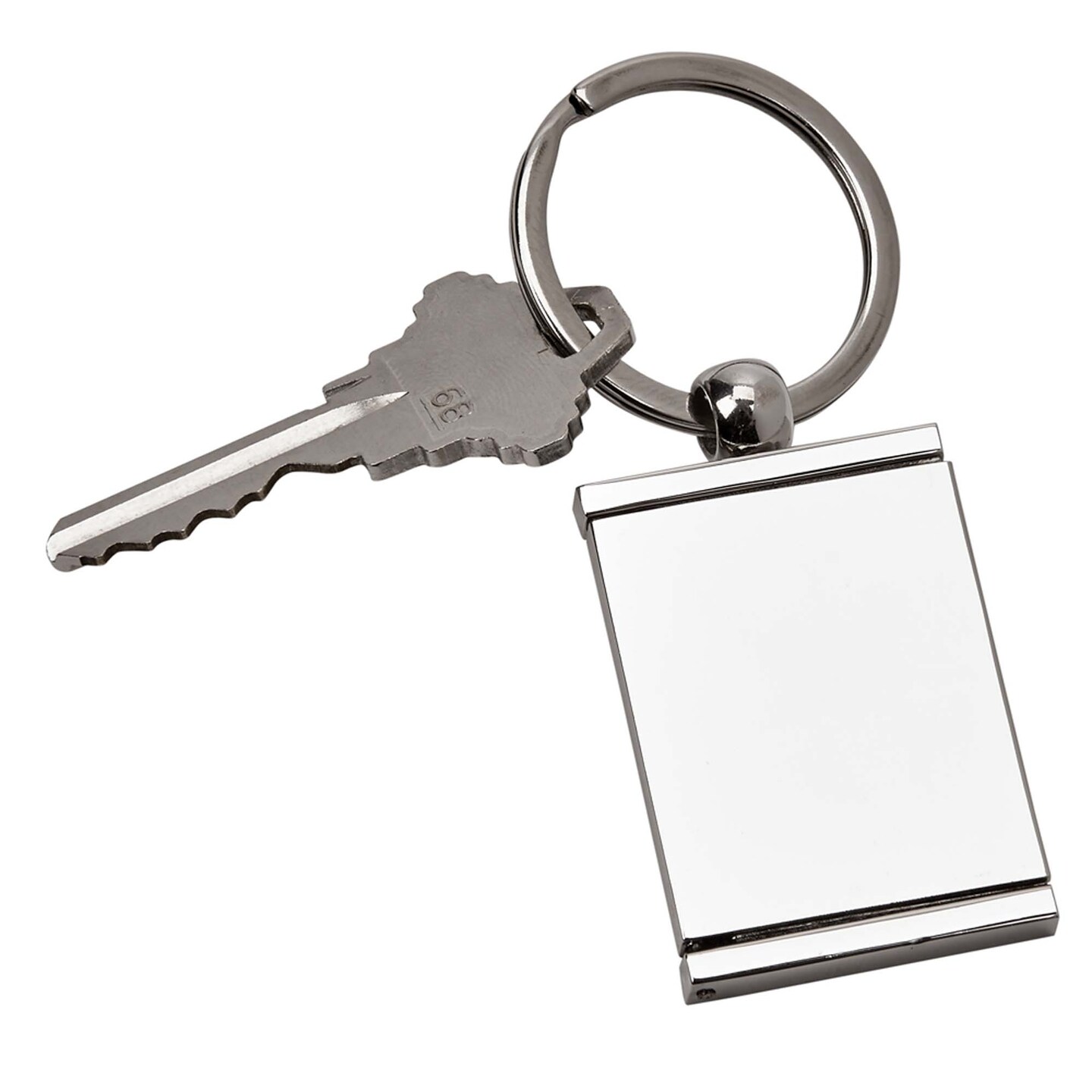 Contemporary Home Living 3.25" x 1.25" Rectangular Locket Design Stainless Steel Key Chain
