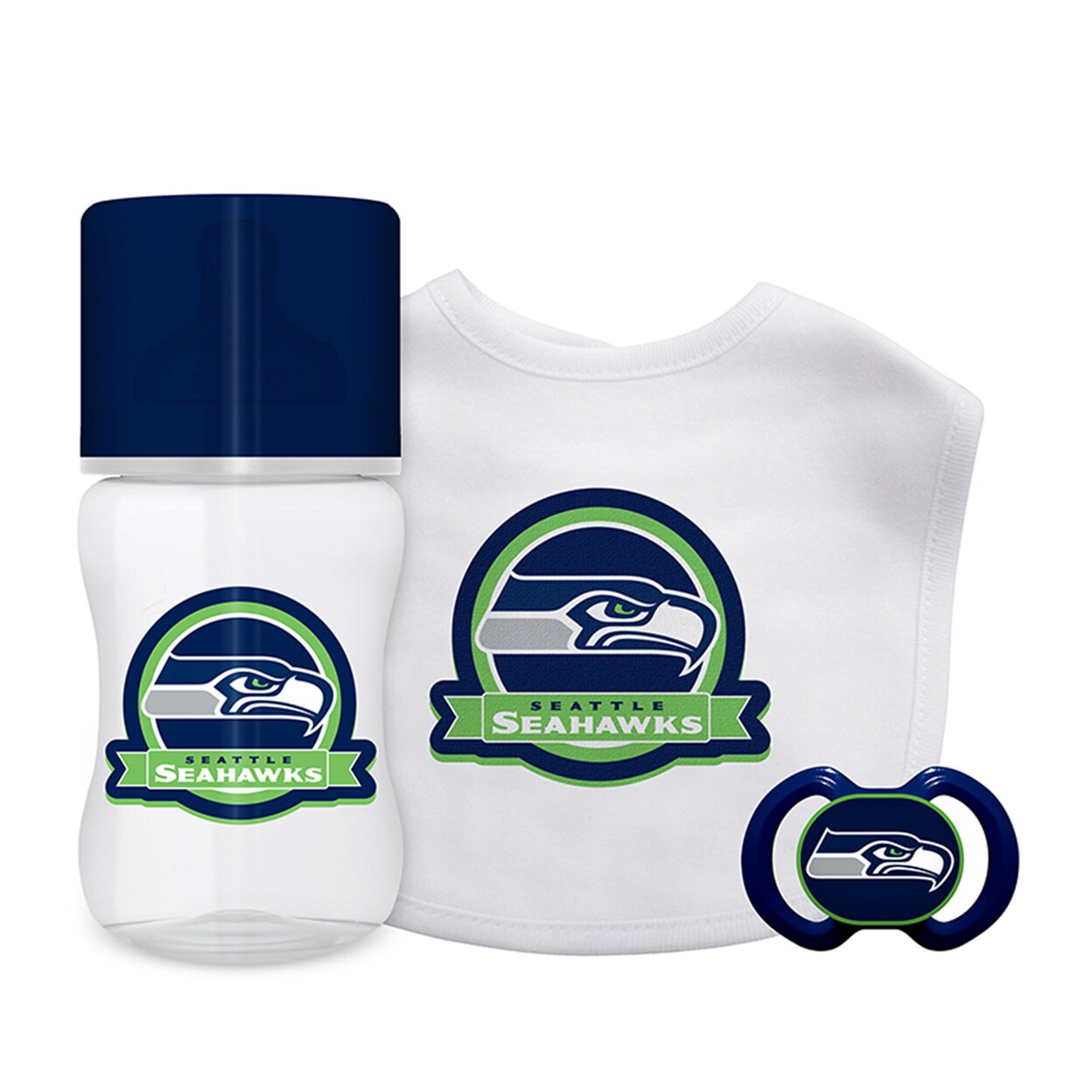 MasterPieces BabyFanatic 3 Piece Gift Set - NFL Seattle Seahawks -  Officially Licensed Baby Apparel