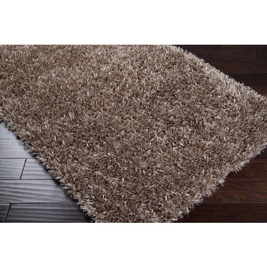 Tiwari Home 18&#x22; Dark Brown Shag Area Throw Rug