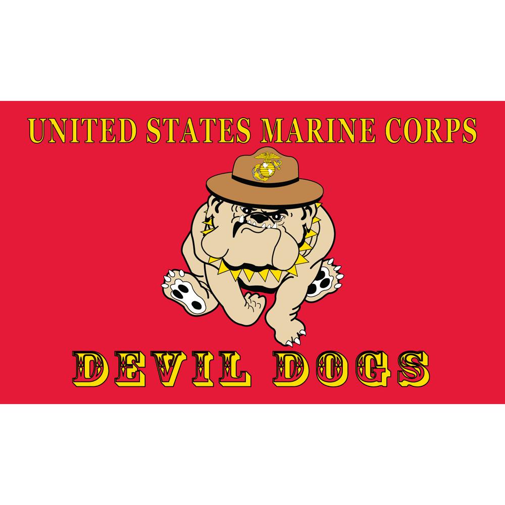 United States Marine Corps Devil Dogs Flag with Grommets 3ft x 5ft