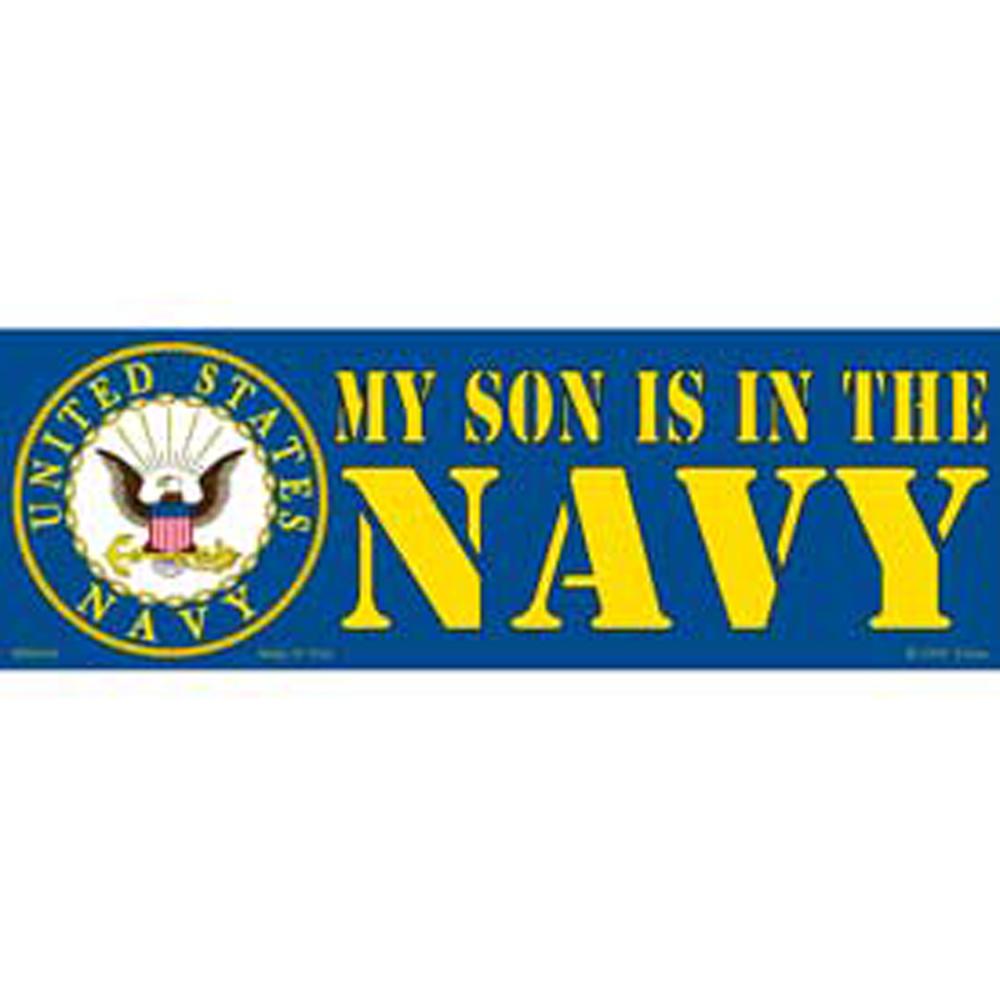 My Son Is In The U.S. Navy Bumper Sticker 3-1/4&#x22;X9&#x22;