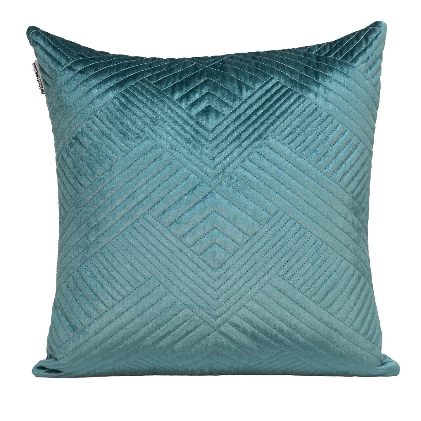Nassau Collection 20" Teal Blue Transitional Quilted Throw Pillow