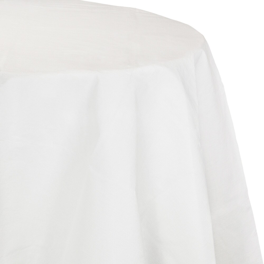 Party Central Disposable Round Picnic Party Table Covers - 82&#x22; - White - Club Pack of 12